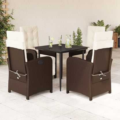Garden Dining Set Brown, Cream, Black