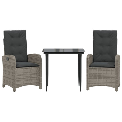 Garden Dining Set Grey, Dark Grey, Black
