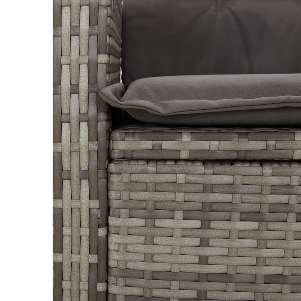 Garden Dining Set Grey, Dark Grey, Black