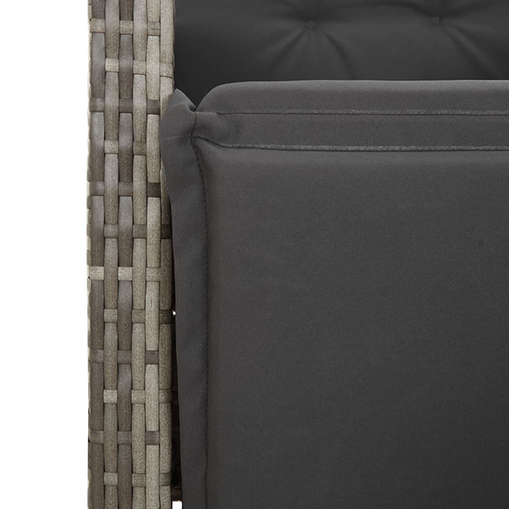 Garden Dining Set Grey, Dark Grey, Black