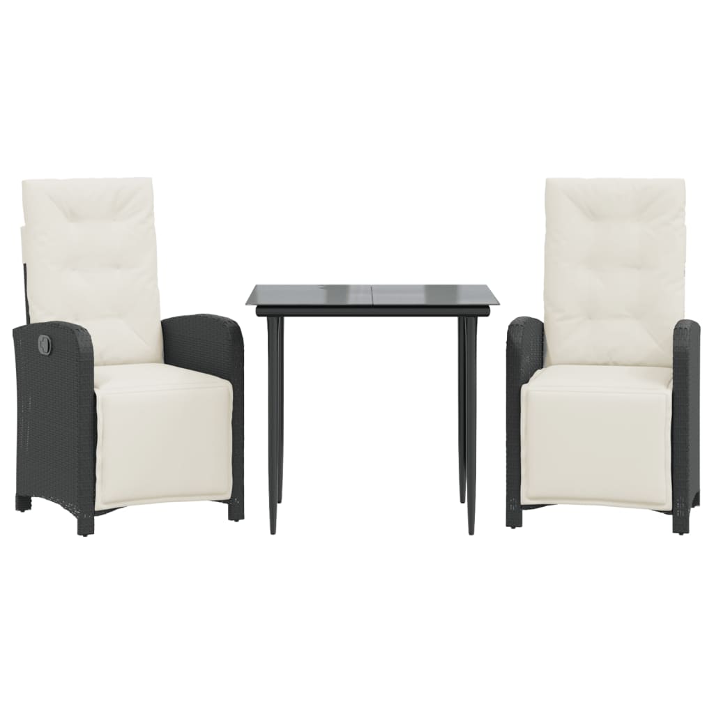 Bistro Set Black, Cream White