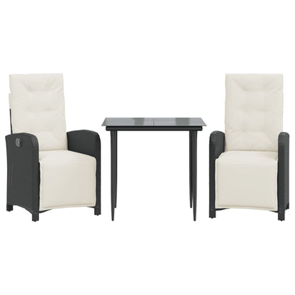 Bistro Set Black, Cream White