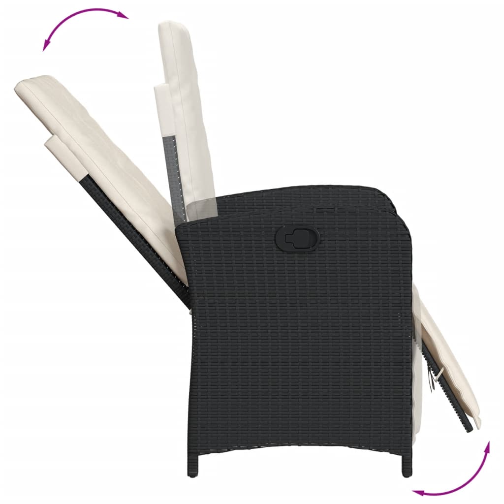 Bistro Set Black, Cream White