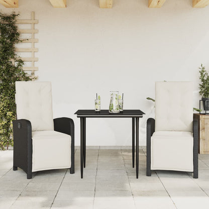 Bistro Set Black, Cream White