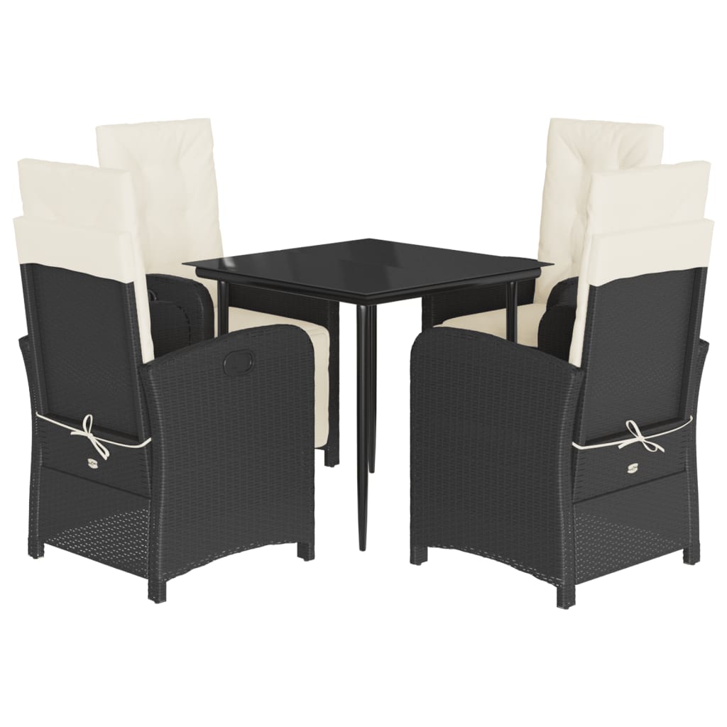 Garden Dining Set Black