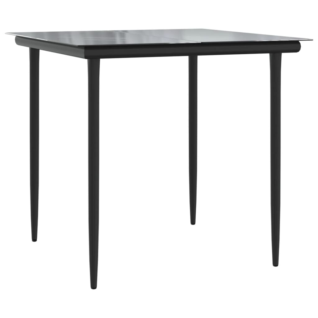 Garden Dining Set Black