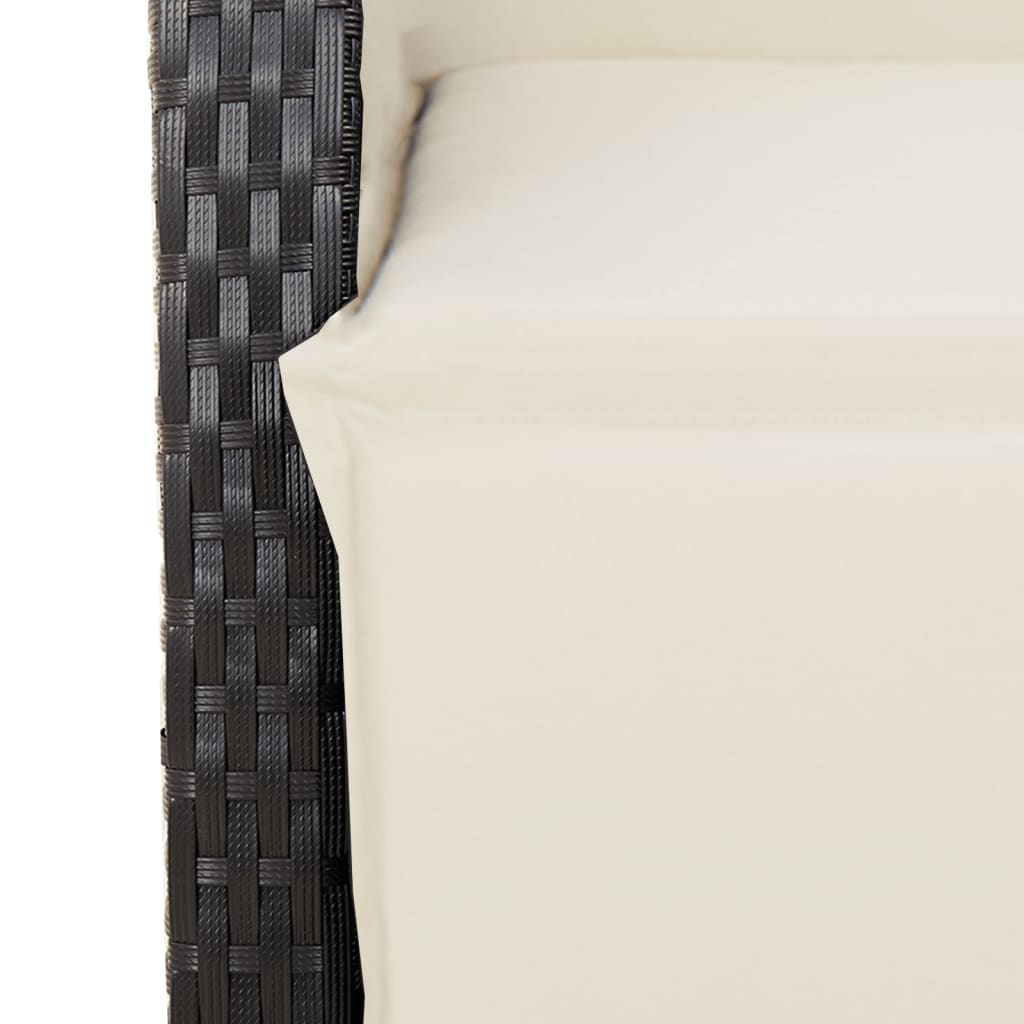 Garden Dining Set Black