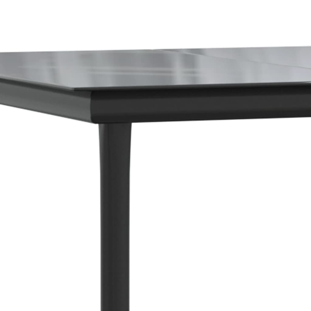 Garden Dining Set Black