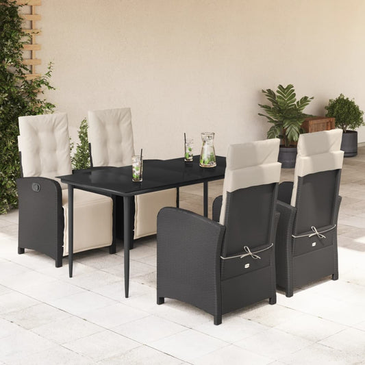 Garden Dining Set Black