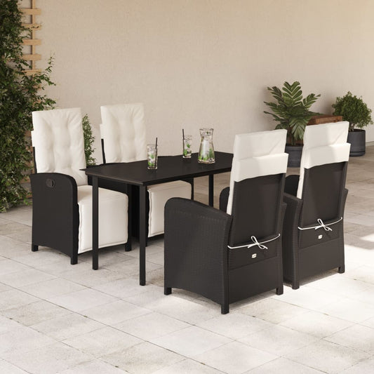 Garden Dining Set Black