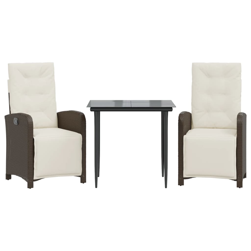 Bistro Set Brown, Black