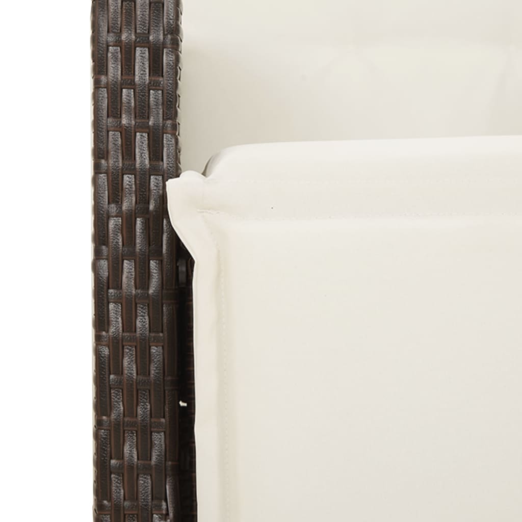 Bistro Set Brown, Black