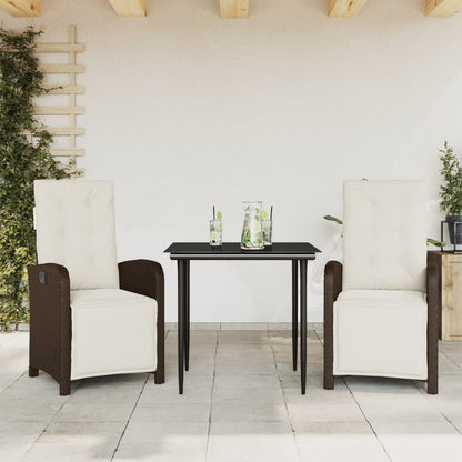Bistro Set Brown, Black