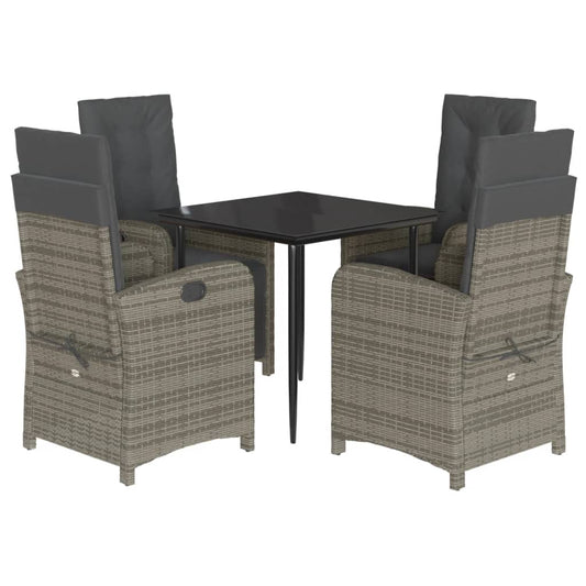 Garden Dining Set Grey, Black, Dark grey