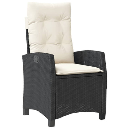 Garden Dining Set Black, Cream White