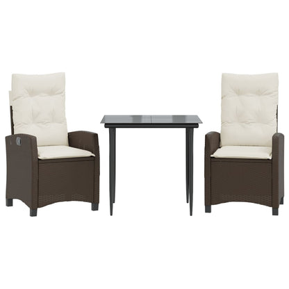 Garden Dining Set Brown, Black, Cream