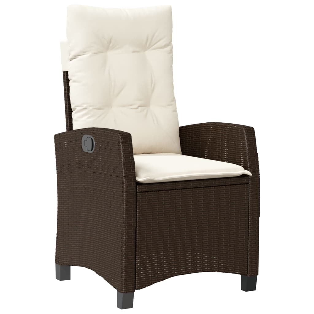 Garden Dining Set Brown, Black, Cream