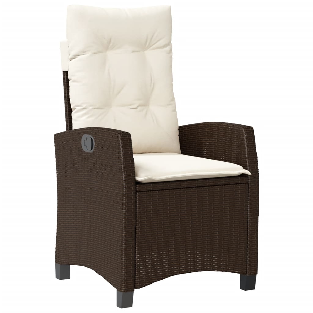Garden Dining Set Brown, Cream