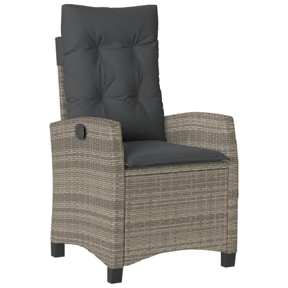 Garden Dining Set Grey and Black