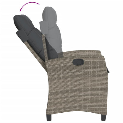 Garden Dining Set Grey and Black