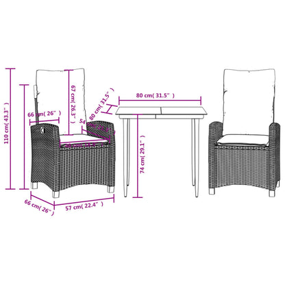 Garden Dining Set Grey, Navy Blue, Black