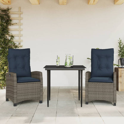 Garden Dining Set Grey, Navy Blue, Black