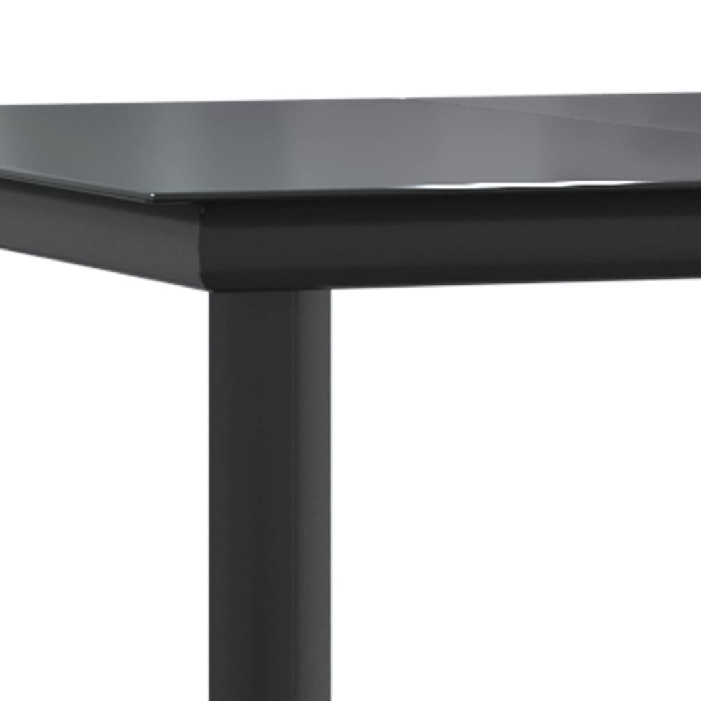 Garden Dining Set Black, Cream White
