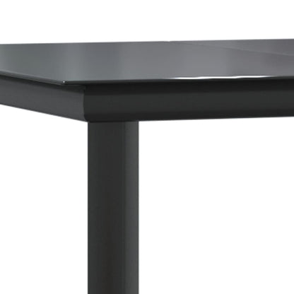 Garden Dining Set Black, Cream White
