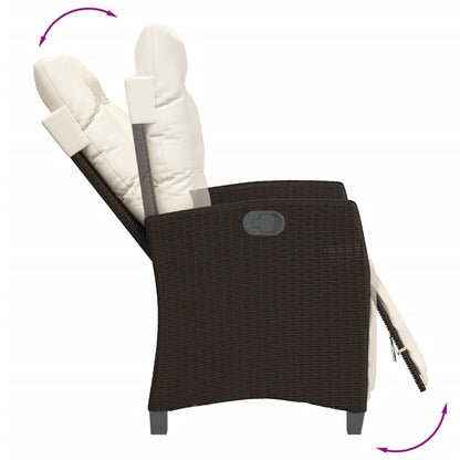 Garden Dining Set Brown, Cream White, Black