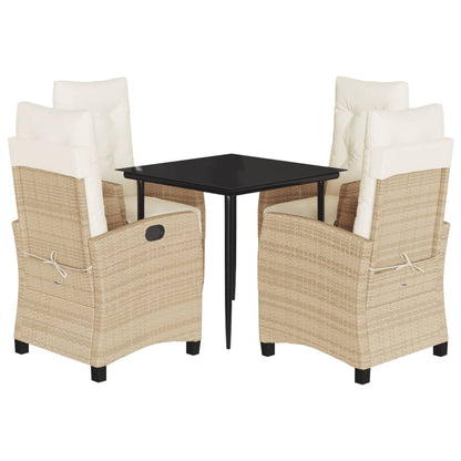 Garden Dining Set Beige, Black