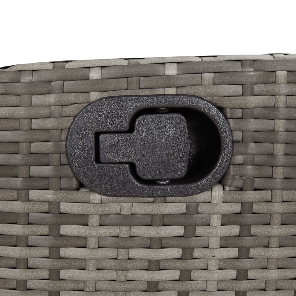 Garden Dining Set Grey PE rattan 31.5 x 31.5 in for the table