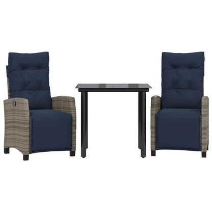 Garden Dining Set Grey, Black, Navy Blue