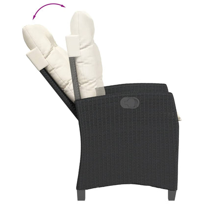 Garden Dining Set Black, Cream white