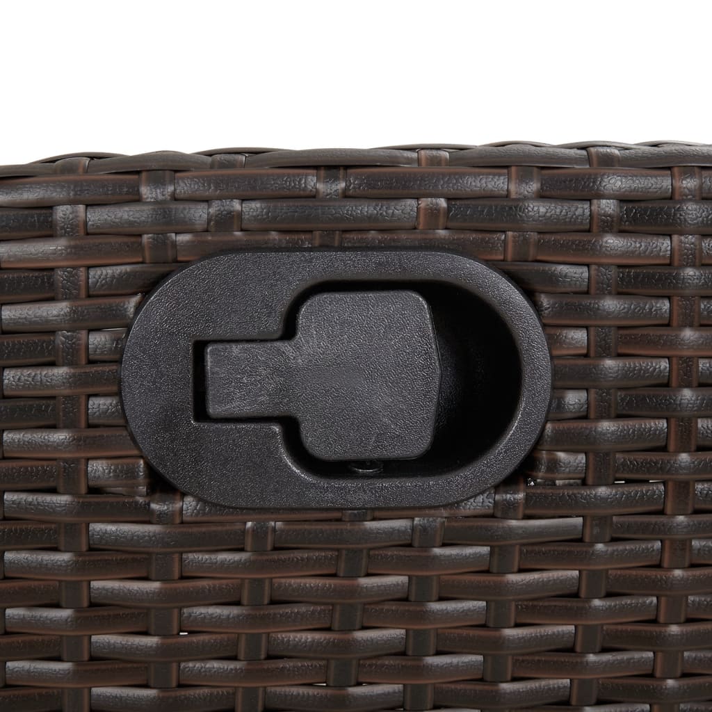 Garden Dining Set Brown PE Rattan Standard