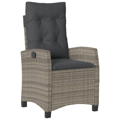 Garden Dining Set Grey, Black