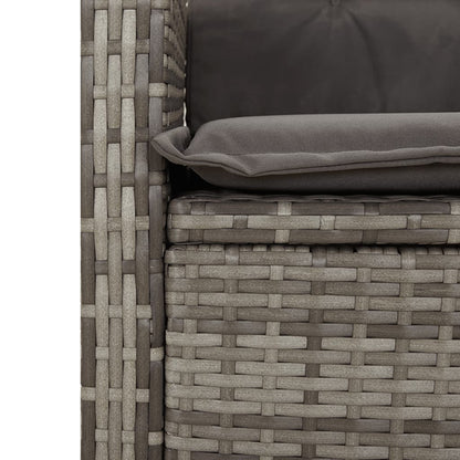 Garden Dining Set Grey, Black