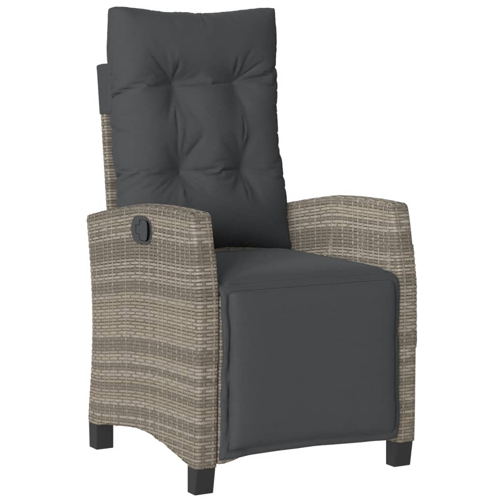 Garden Dining Set Grey, Black