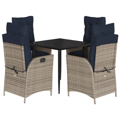Garden Dining Set Gray, Black, Navy Blue