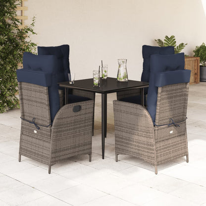 Garden Dining Set Gray, Black, Navy Blue