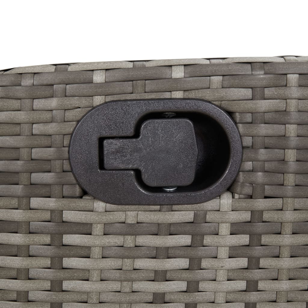 Garden Dining Set Grey PE Rattan Medium Garden Dining Set