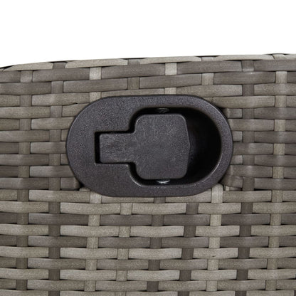 Garden Dining Set Grey PE Rattan Medium Garden Dining Set