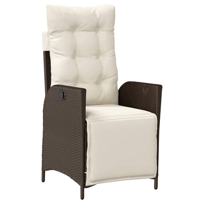 Garden Dining Set Brown PE rattan 3 Piece Set