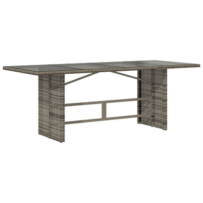 Garden Dining Set Grey Poly Rattan Large Removable Covers