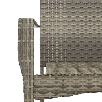 Garden Dining Set Grey Poly Rattan Large Removable Covers