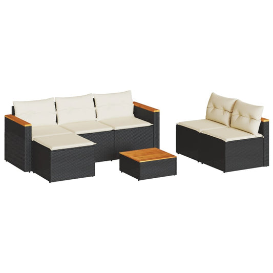 Garden Sofa Set Black, brown, cream white
