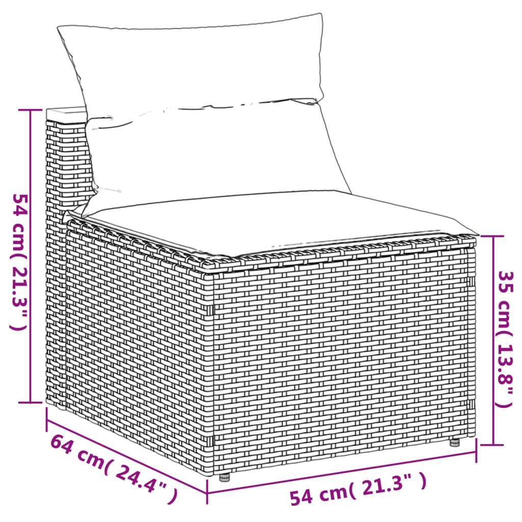 Garden Sofa Set Black, brown, cream white