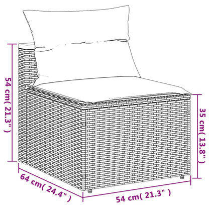 Garden Sofa Set Black, brown, cream white