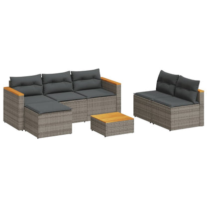Garden Sofa Set Grey and brown