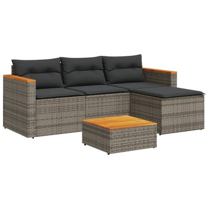 Garden Sofa Set Grey and brown