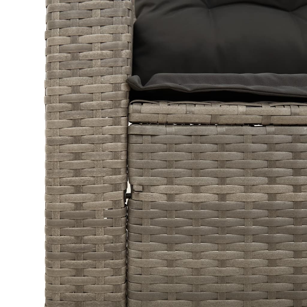 Garden Sofa Set Grey and brown